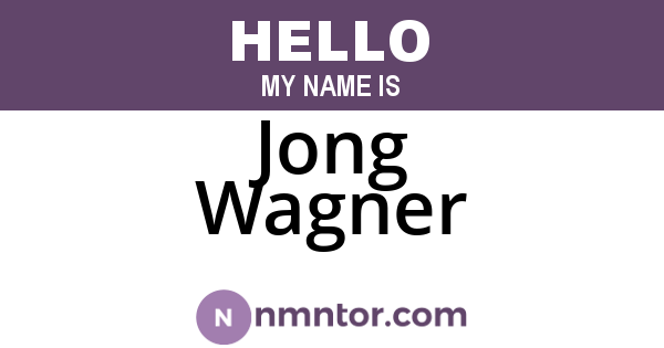 Jong Wagner