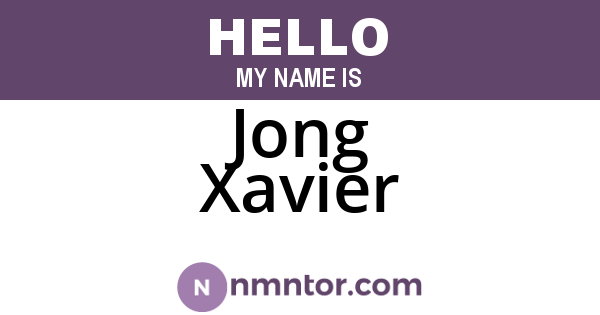 Jong Xavier