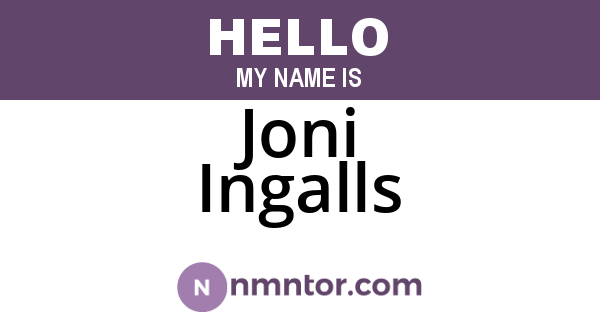 Joni Ingalls
