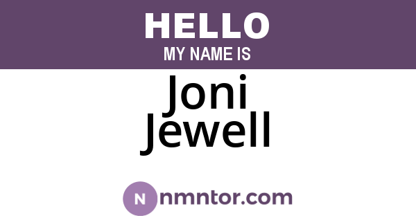Joni Jewell