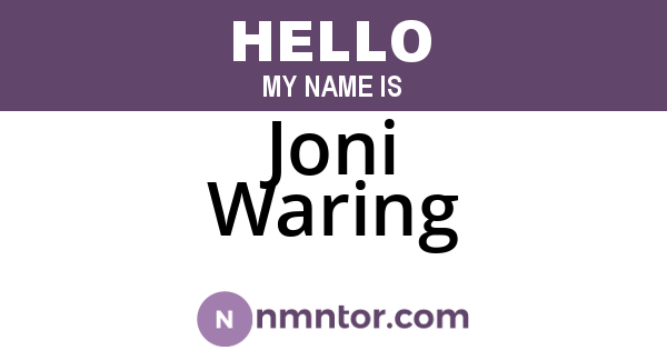 Joni Waring