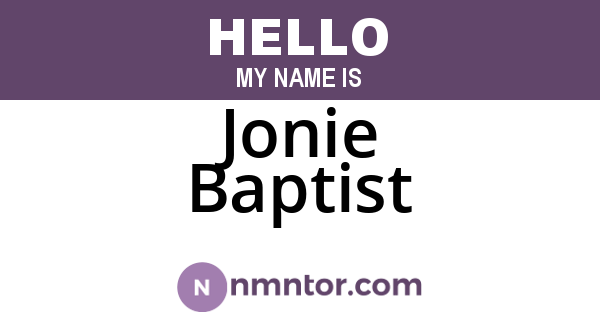 Jonie Baptist
