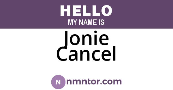 Jonie Cancel