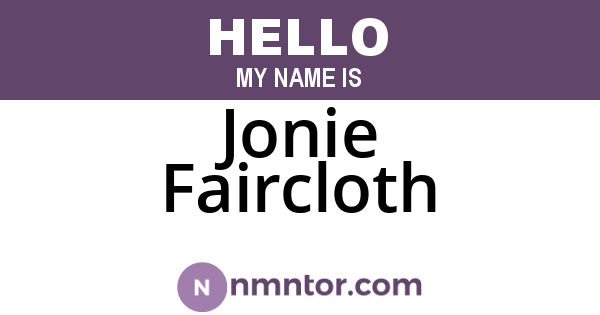 Jonie Faircloth
