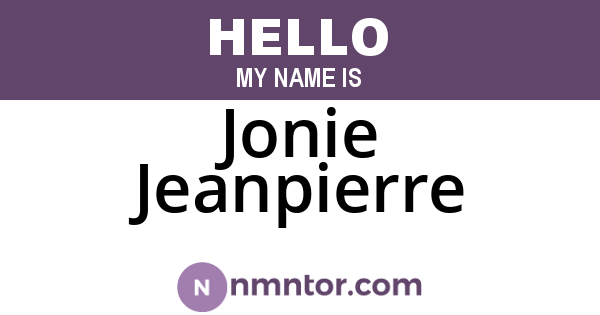 Jonie Jeanpierre