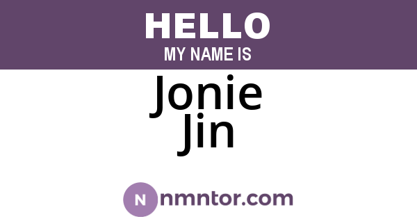 Jonie Jin