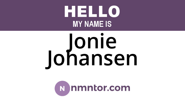Jonie Johansen