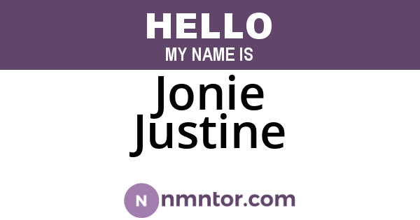 Jonie Justine