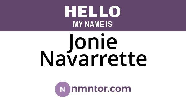 Jonie Navarrette