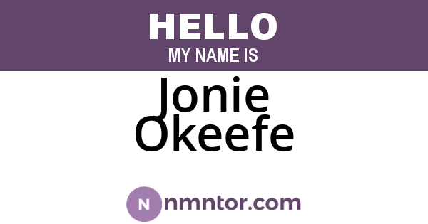Jonie Okeefe