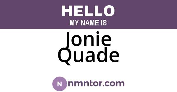 Jonie Quade