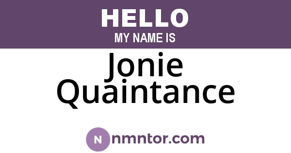 Jonie Quaintance