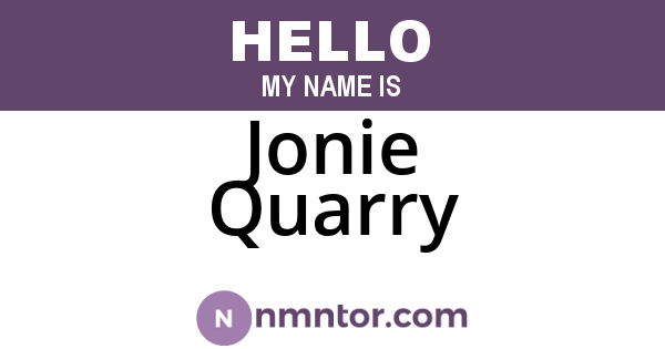 Jonie Quarry