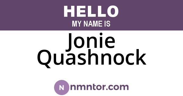 Jonie Quashnock