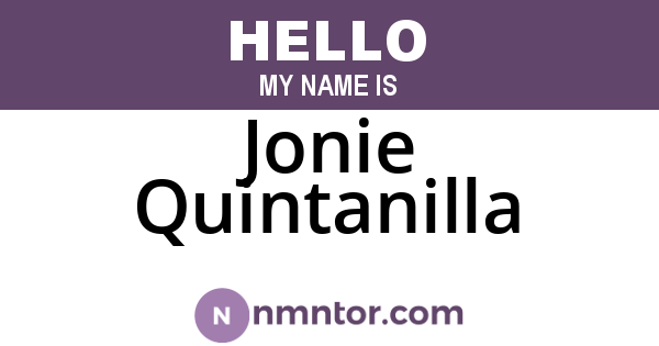 Jonie Quintanilla