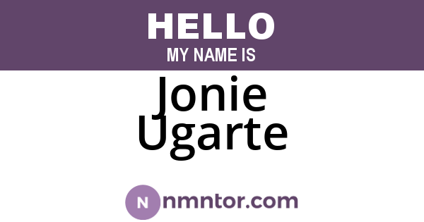 Jonie Ugarte