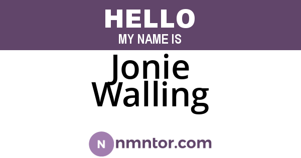 Jonie Walling