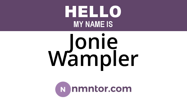 Jonie Wampler