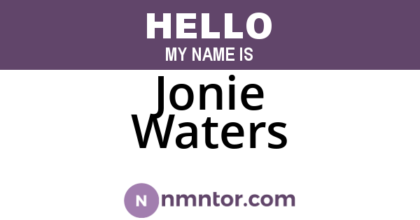 Jonie Waters