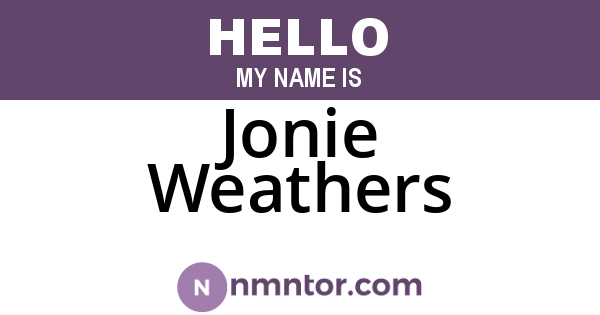 Jonie Weathers