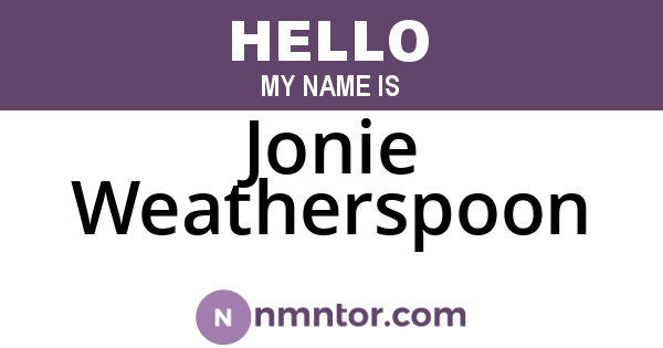 Jonie Weatherspoon