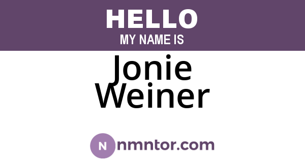 Jonie Weiner