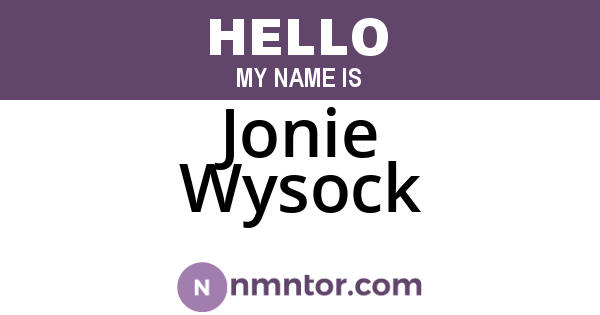 Jonie Wysock