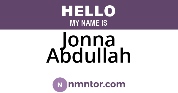 Jonna Abdullah