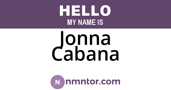 Jonna Cabana