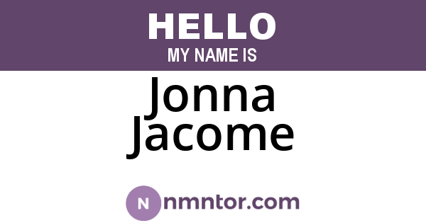 Jonna Jacome
