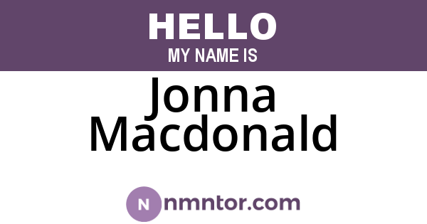 Jonna Macdonald