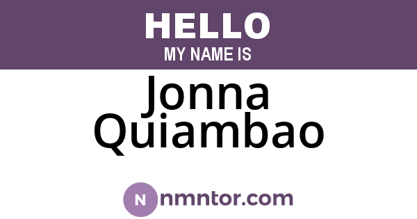 Jonna Quiambao