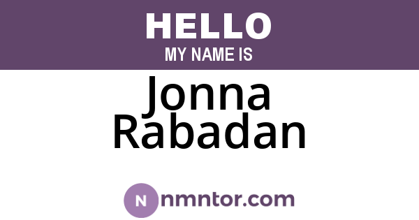 Jonna Rabadan