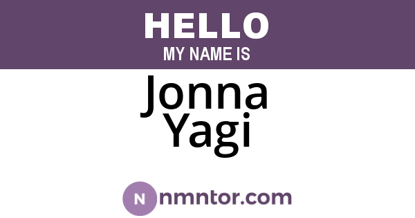 Jonna Yagi