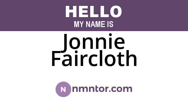 Jonnie Faircloth