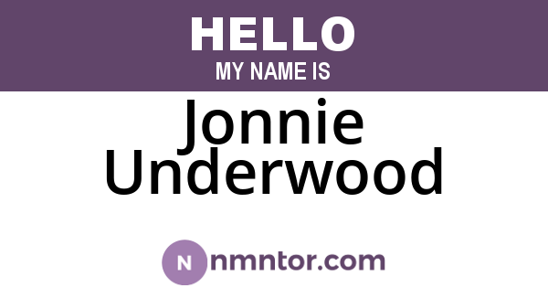 Jonnie Underwood