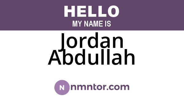 Jordan Abdullah