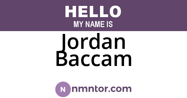 Jordan Baccam