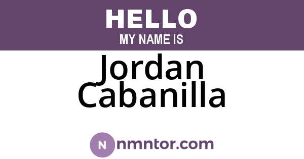 Jordan Cabanilla