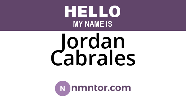 Jordan Cabrales