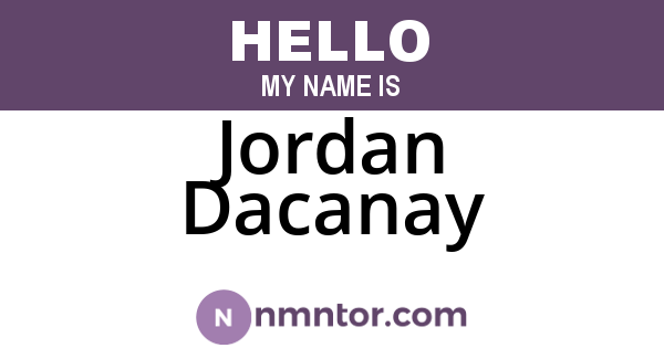 Jordan Dacanay