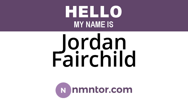 Jordan Fairchild