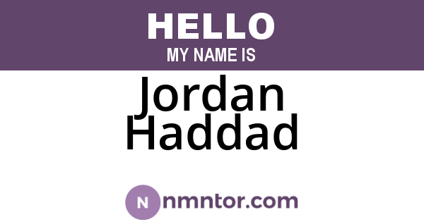 Jordan Haddad
