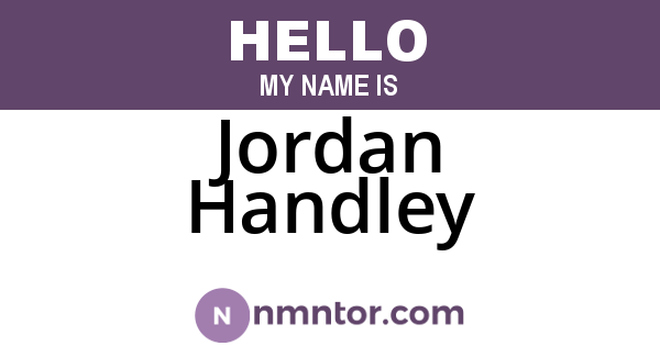 Jordan Handley