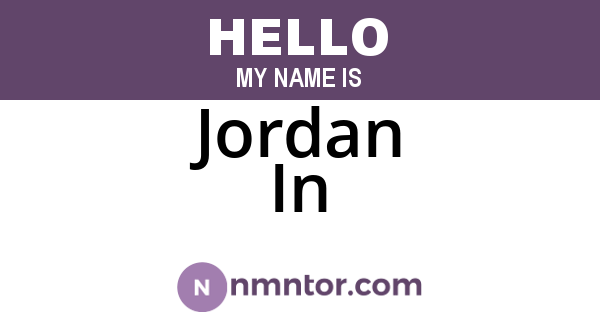 Jordan In