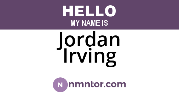 Jordan Irving