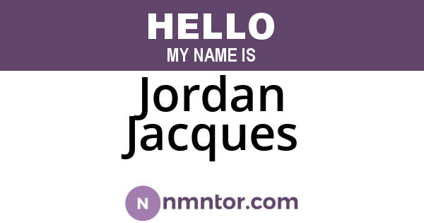 Jordan Jacques