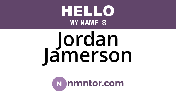 Jordan Jamerson