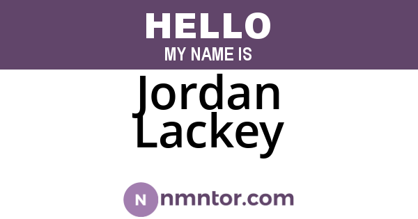 Jordan Lackey