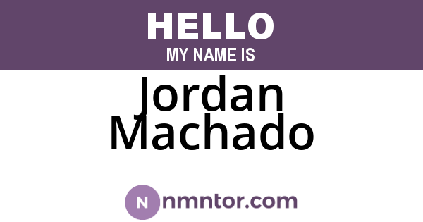 Jordan Machado